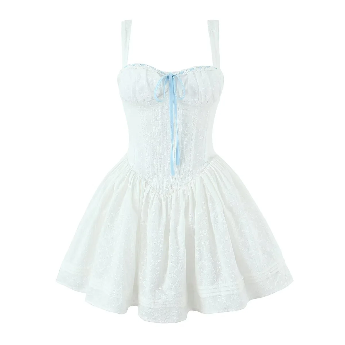 

Withered Fresh Pure Desire Wind Flower Embroidery Waist Strap Dress Woman Clothes Dress Elegant Party Dresses Vestidos Women's
