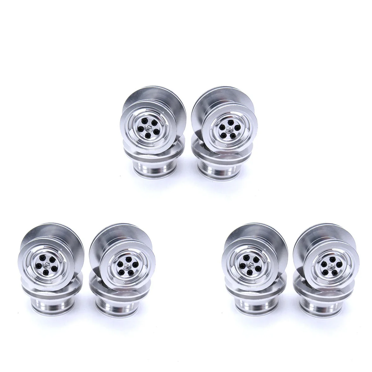 

A44U 12Pcs Rc Car Metal Wheel Hub Wheels Rim for 1/12 Mn D90 D91 D96 D99S Model Car Replacement Parts Accessories