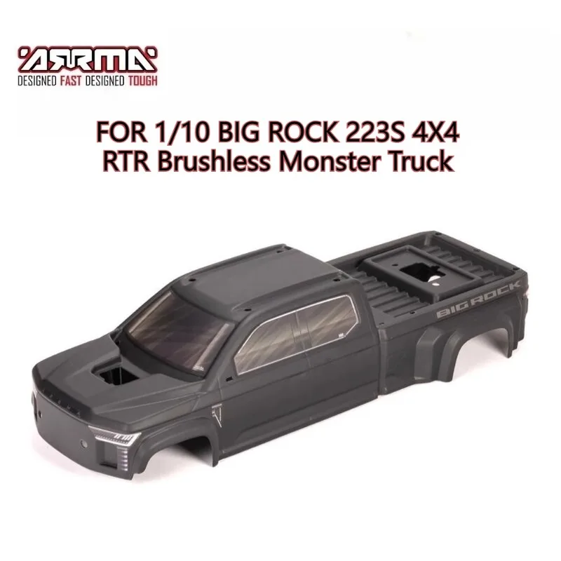 ARRMA ARA-1379 1/10 Big Rock V4 4x4 BLX RTR Monster Truck Body Shell Replacement Accessories Black/Green/Blue (No Accessories)