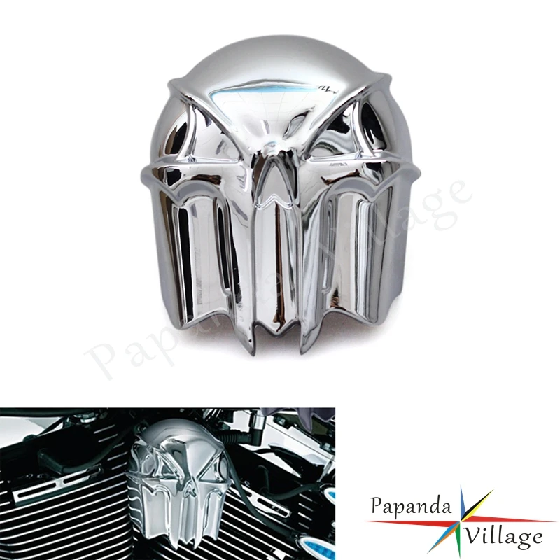 

For Harley Sportster Touring Road King 1992-2013 Motorcycle Accessories Chrome Plastic Skull Cowbell Horn Cover Protector Guards