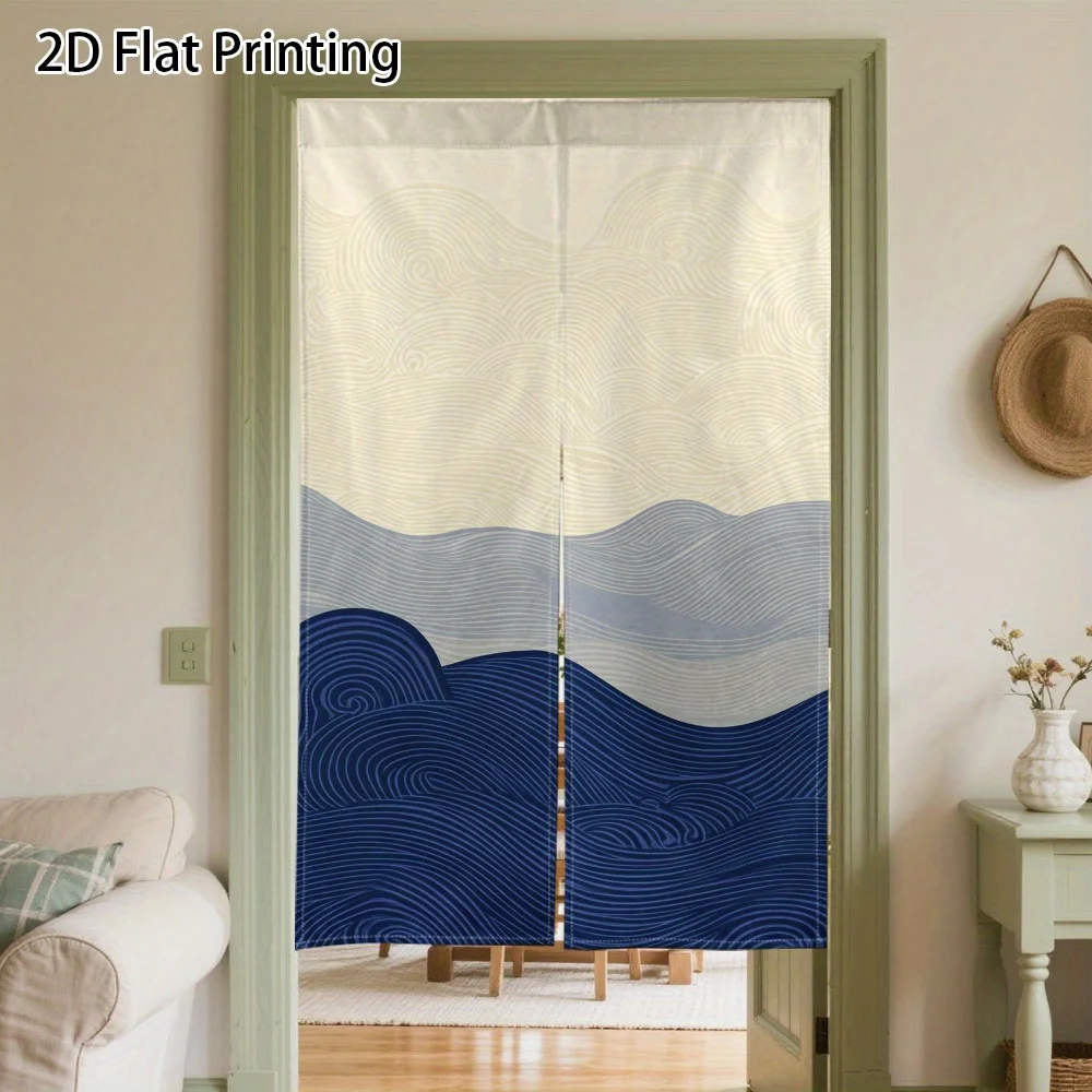 Japanese Style Curtain Hand-Painted Rose Bird Pattern Room Divider Screen for Home Kitchen Bedroom Partition Decorative Japanese
