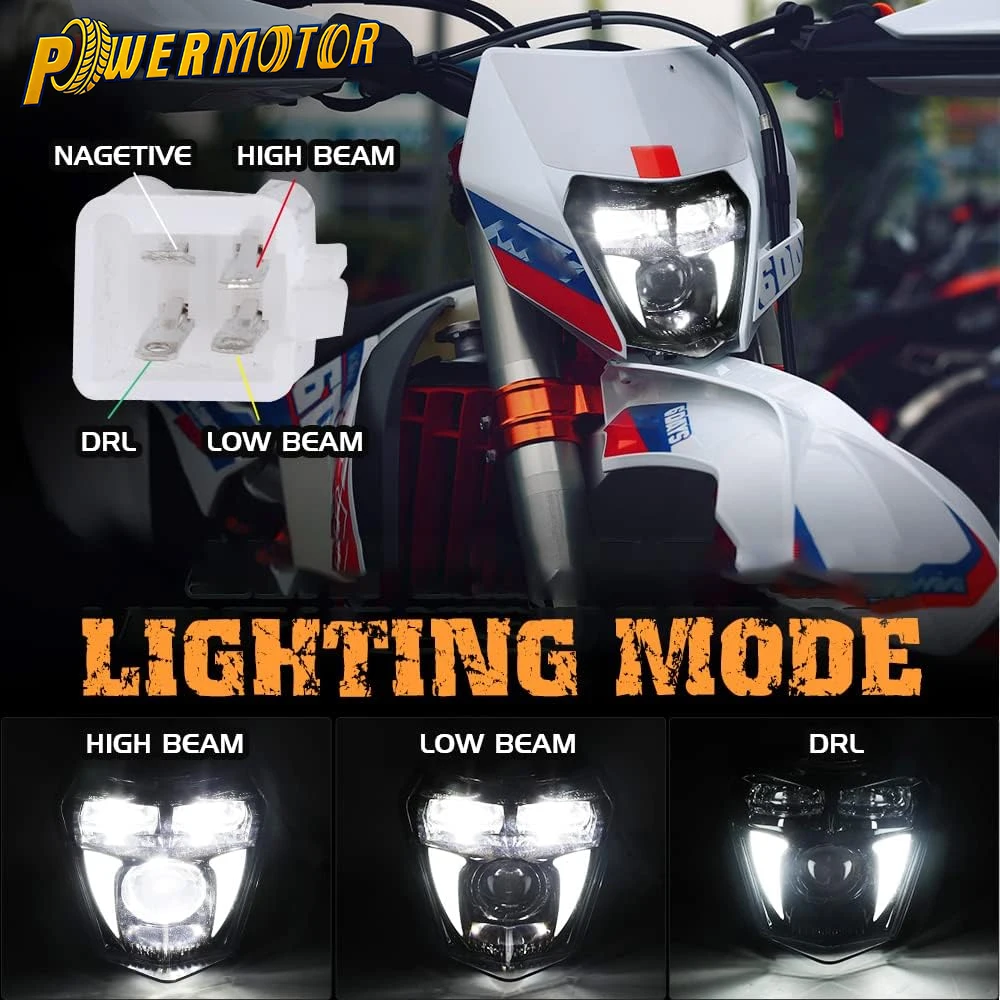 

Motocross LED Headlight DRL For KTM XCW EXC EXCF SMCR 250 300 350 450 500 690 Enduro Motorcycle Supermoto Headlamp Accessories