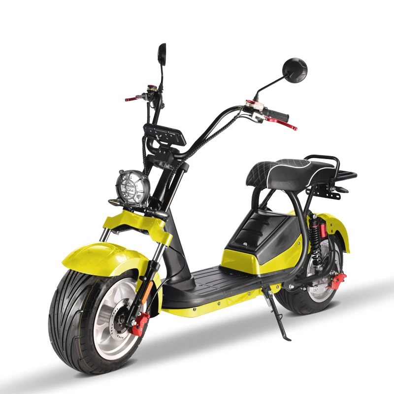 

2 Wheel Scooter 1500w Motor With Front Rear Suspension Rechargeable 60v20ah Lithium Battery Electric Citycoco