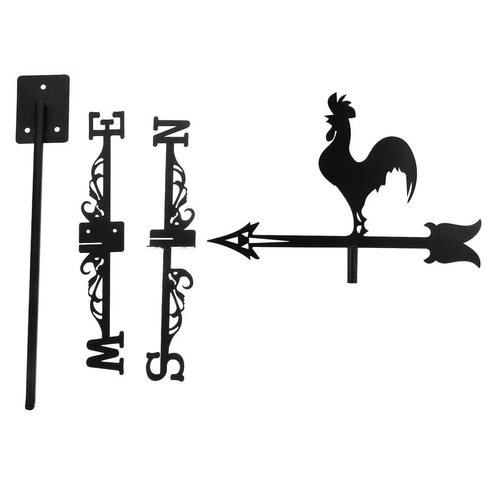 Ukuran Besar Besi Ayam Atap Indikator Baling-Baling Cuaca Baling-Baling Logam Baling-Baling Cuaca Tanah Atap Baling-Baling Cuaca Indikator Arah Angin Halaman