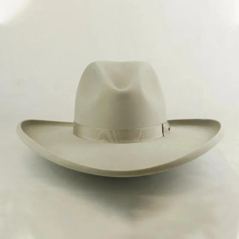 

Fashionable Wool Felt Hat with Bow Ribbon, Pure Wool Fedora, Solid Color Versatile Wool Felt Hat