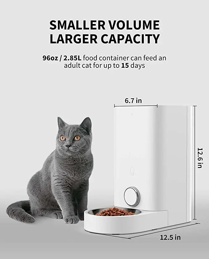 2.85L App And Alexa Voice Control Automatic Pet Feeder