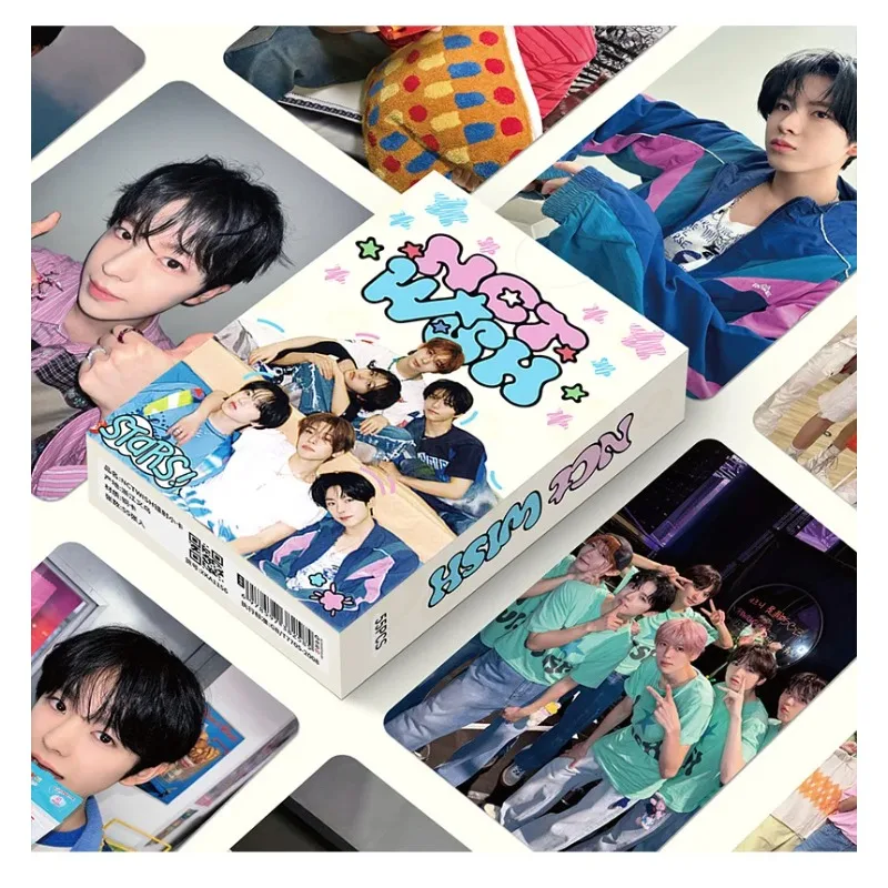 55pcs/set KPOP Laser Card NCTWISH Lomo Card Jaehee Sion Ryo Sakuya Yushi Riku Printd Photocards Fans Gift