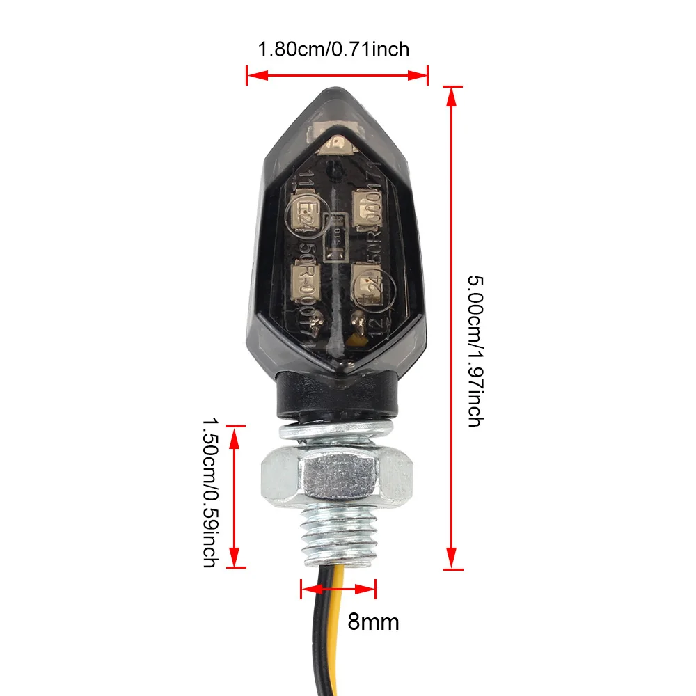 12V LED Motorcycle Turn Signal Lights Front Rear Brake Lamp Taillights Indicator Blinker Universal ATV UTV Motorbike Accessories