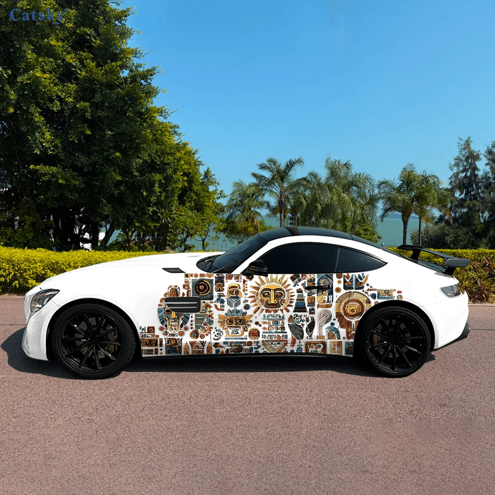 

Ретро культурное художественное украшение на боковую наклейку автомобиля, ПВХ водонепроницаемая устойчивая к царапинам наклейка, защита автомобиля, автоаксессуары в подарок