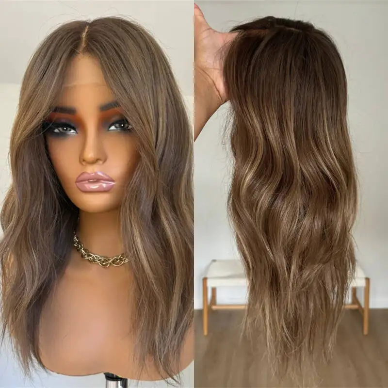 

Короткий волнистый парик-каре омбре карамельно-коричневого цвета, 13x4 HD, с прозрачным кружевным фронтом, термостойкий, длиной до плеч, для женщин, для костюмированных образов