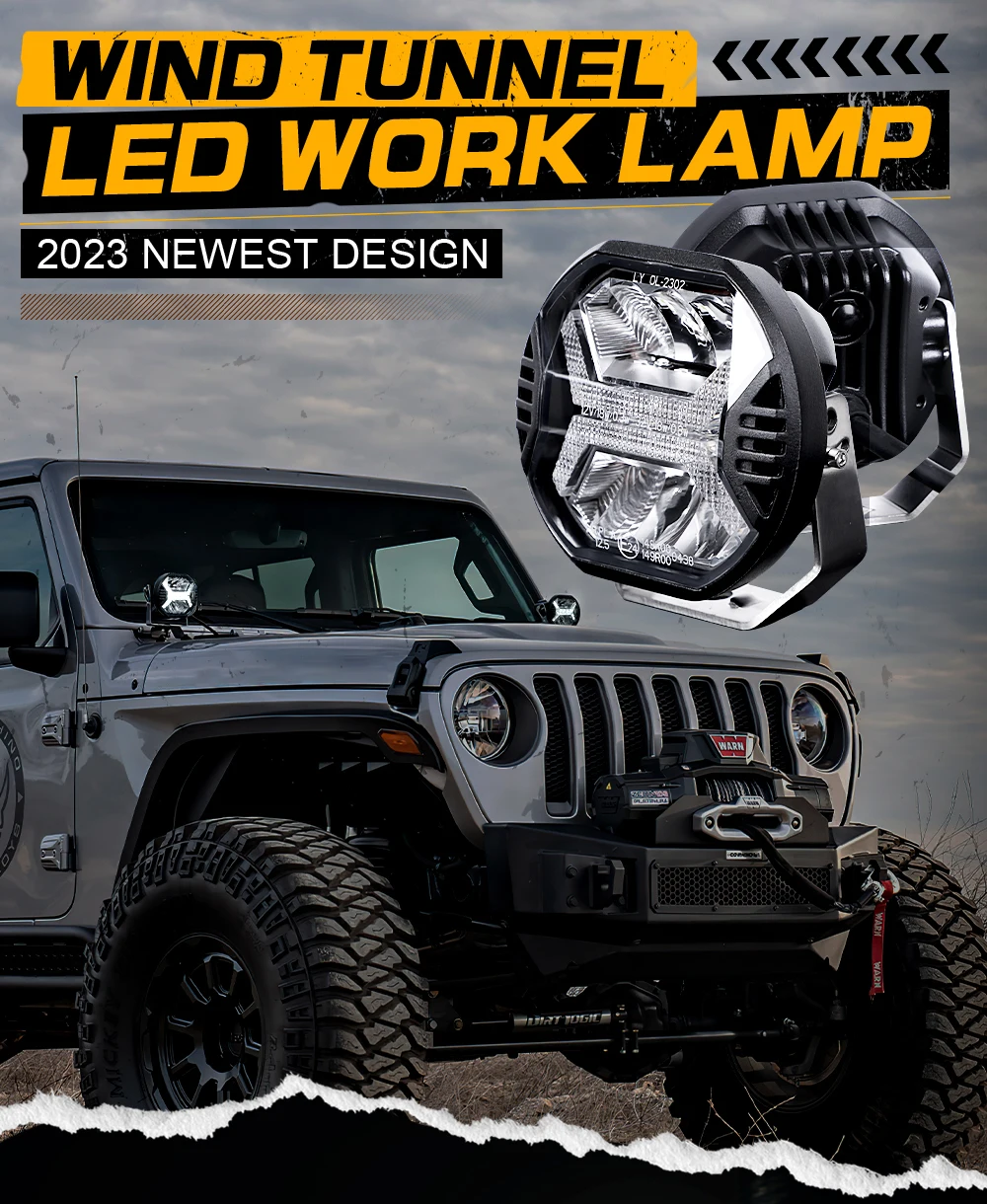 4 Zoll Auto LED Arbeitslichtleiste 12 V Bernstein DRL Fahrlicht Scheinwerfer für Jeep Offroad Boot Traktor LKW 4x4 SUV ATV Scheinwerfer – Detail 12