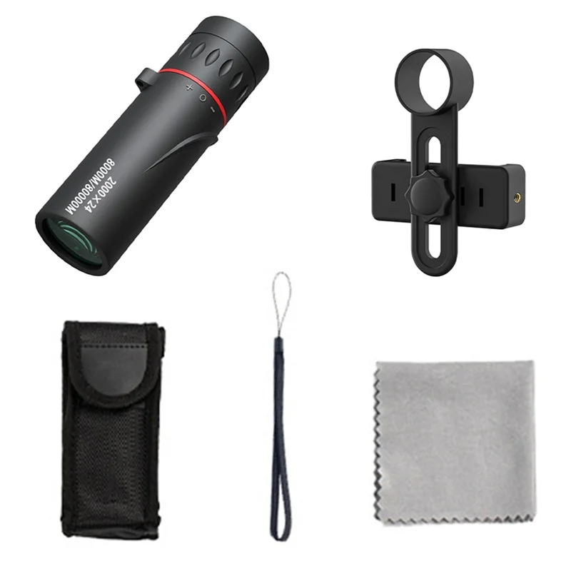 

2000X24 Monocular Focus Optics Telescope Onocular Power Monocular Foradults Kid Withphone Adapter Pocket Monoscope