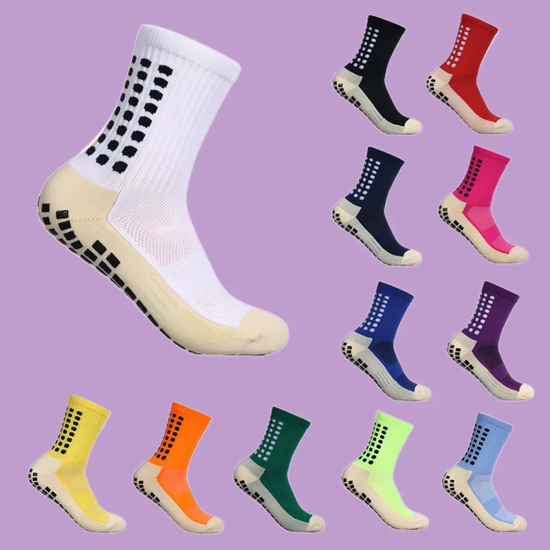 

4/8 Pairs High Quality Unisex Soccer Socks Sports Grip Socks Non-Slip Football Socks Dot Glue Non-Slip Mens Cotton Soccer Socks