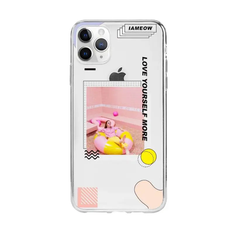 Cute Pink Girl Loves You Phone Case For Samsung A10s A20S A30S A50S A10A 12 A20 A20E A40 A30 A50 A70 A31 A51A52 A71 Transparent