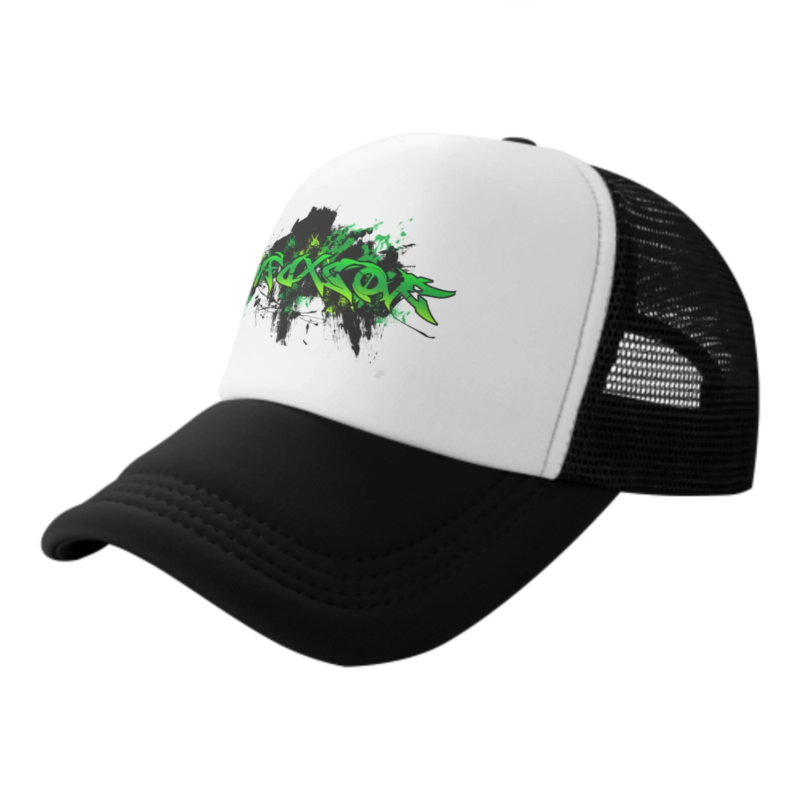 

Green Graffiti Men Women Baseball Hat Adjustable Adult Mesh Hat Hip Hop Truck Hat Four Seasons Castette For Outdoor Travelling