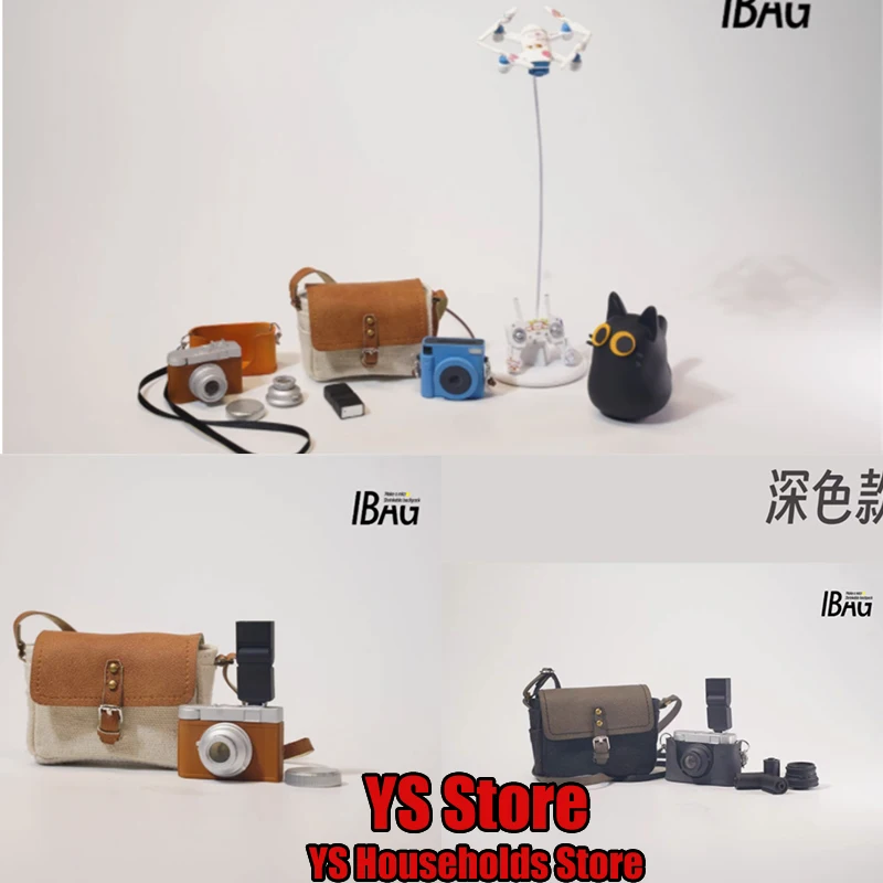 I-bag I-b002 1/6 Soldier Photographer Cross Shoulder Retro Camera Bag Mini Cat Model Toys For 12