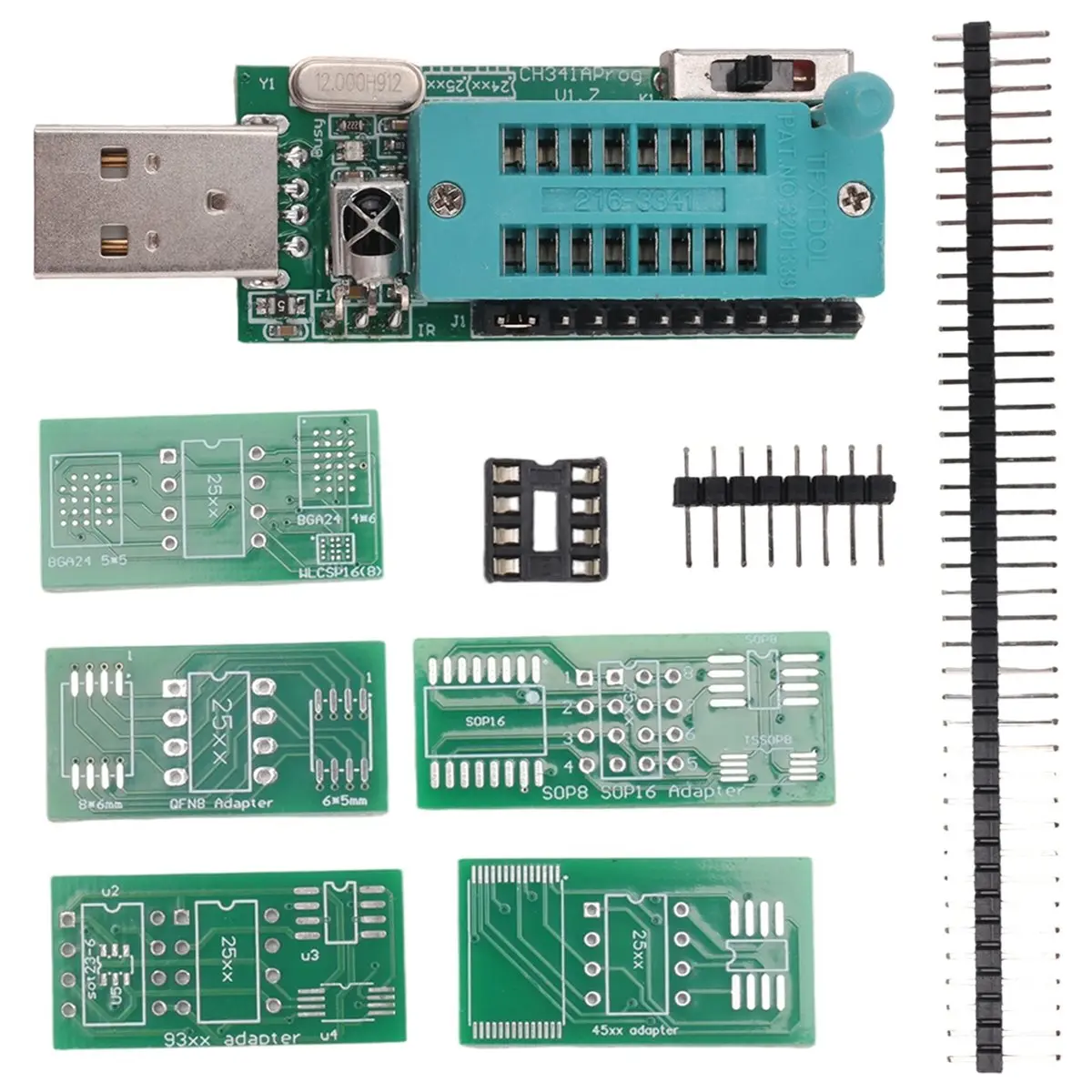 A86G NEW CH341A Programmer V1.7 1.8V Level Shift W25Q64FW W25Q128FW Gd25LQ64