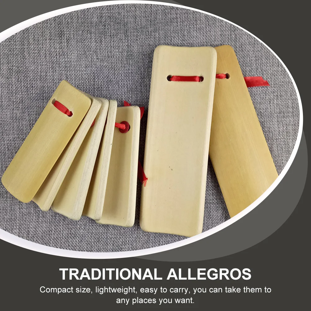 

2 pcs Beginner Quick-pick Durable Kids Musical Chinese Percussion Toy Traditional Clappers Allegros Box Handmade Smooth