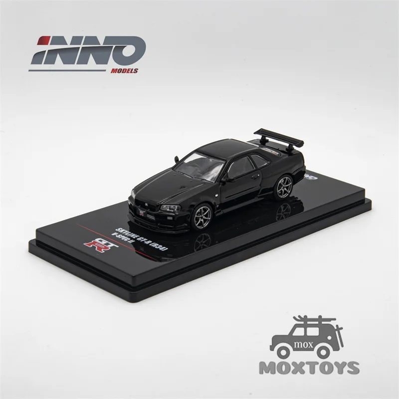 INNO 1:64 SKYLINE GT-R (R34) V-SPEC II BLACK Diecast Model Car