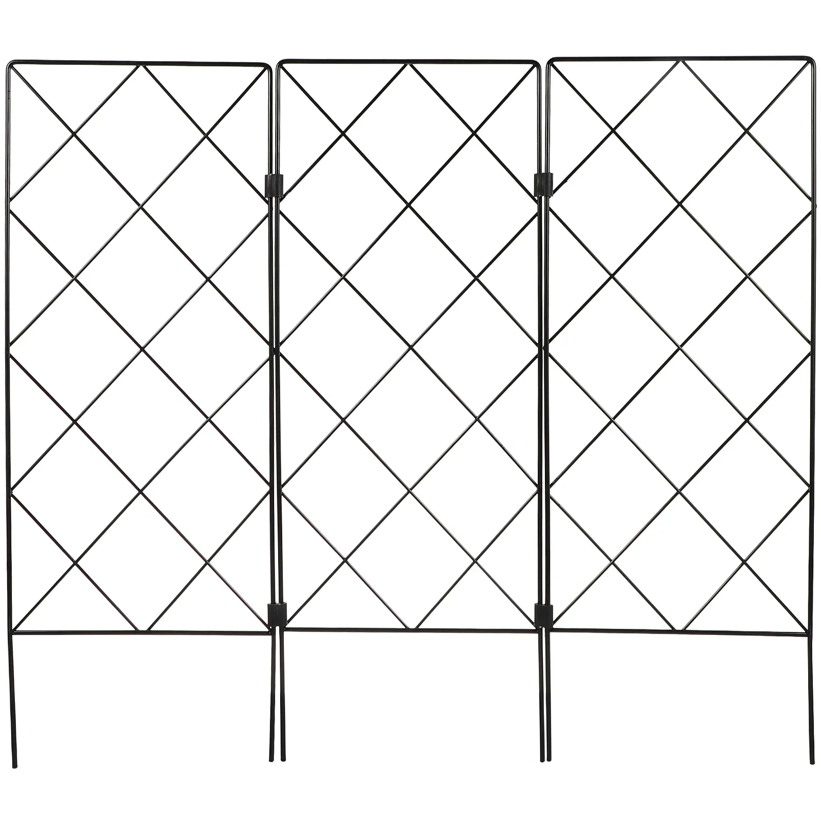 

Garden Trelli Support for Climbing Foldable Vine and Flower Stands Metal Wire Lattices Grid Panel for Rose Grape Cucumber