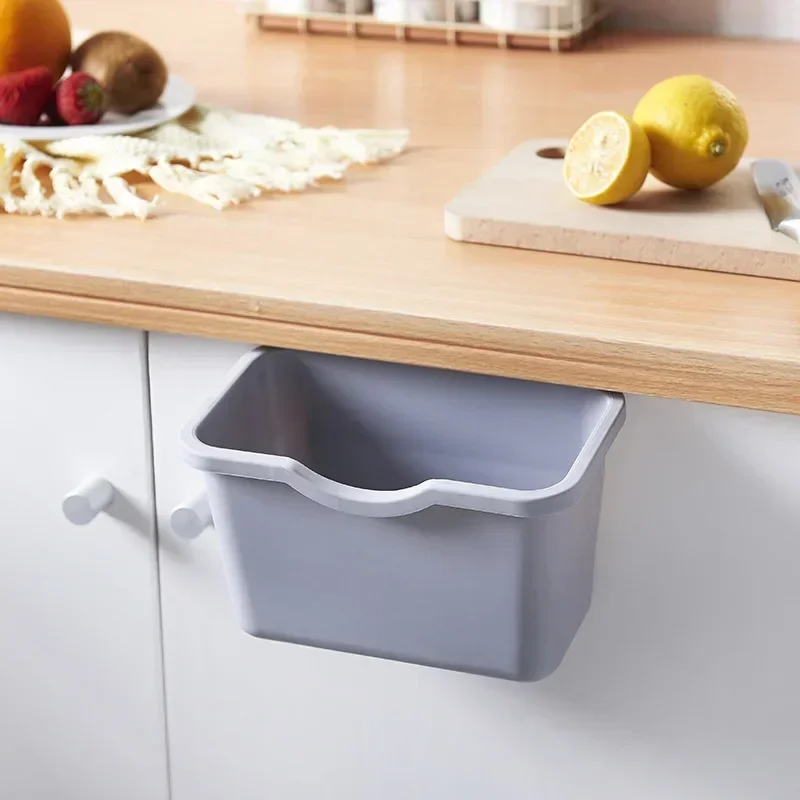 Cupboard Door Back Hanging Cans Home Organizer Food Container Kitchen Cabinet Door Hanging Trash Garbage Bin Can Storage Boxes
