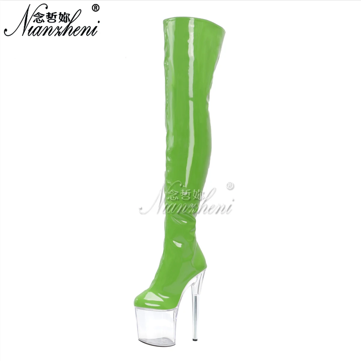 

western dance crossdresser 20cm Stripper Platform 8inch Thin Heels over the Knee Boots Pole Dance Shoes Exotic thin legs sexy