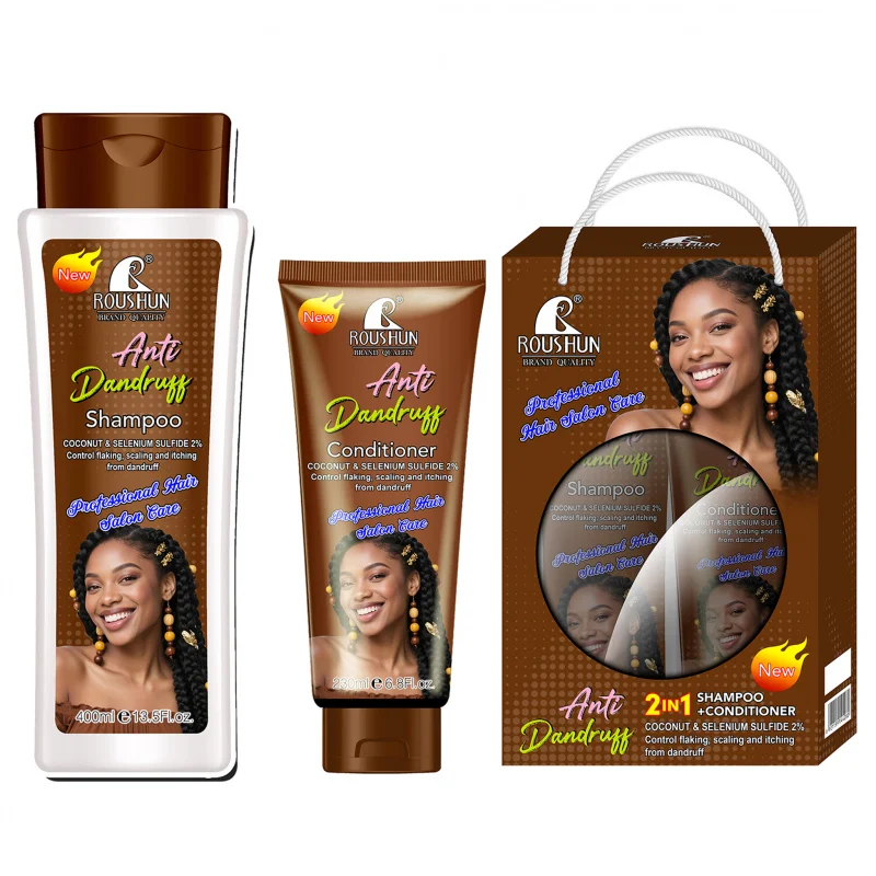 

ROUSHUN Coconut Shampoo + Coconut Conditioner Set Clean Scalp Hair Care Volumizing Smooth Fragrance Long-lasting