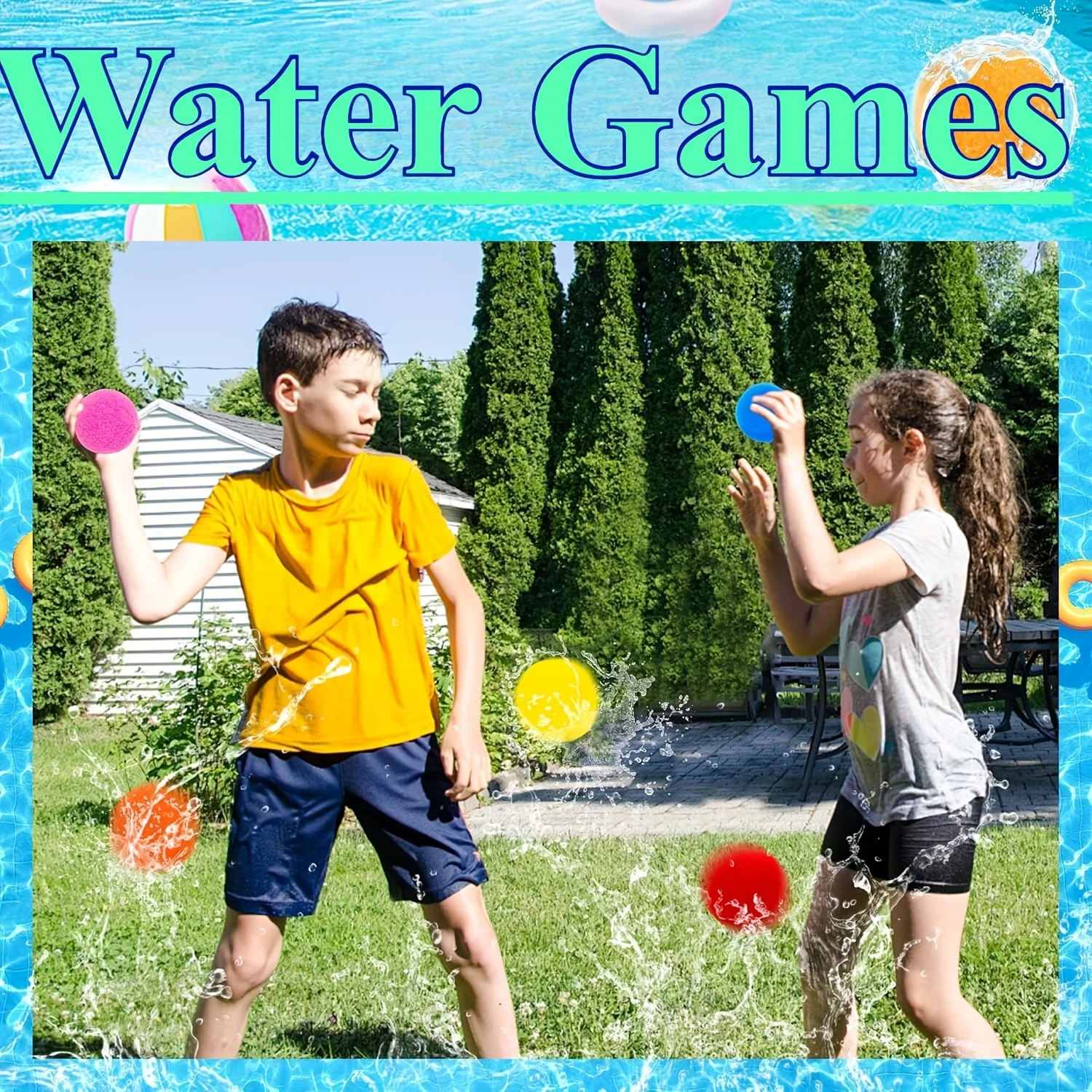 30 billes d'eau réutilisables pour enfants - jouets de plage de piscine non toxiques durables avec des couleurs mélangées vibrantes pour les activités aquatiques en plein air