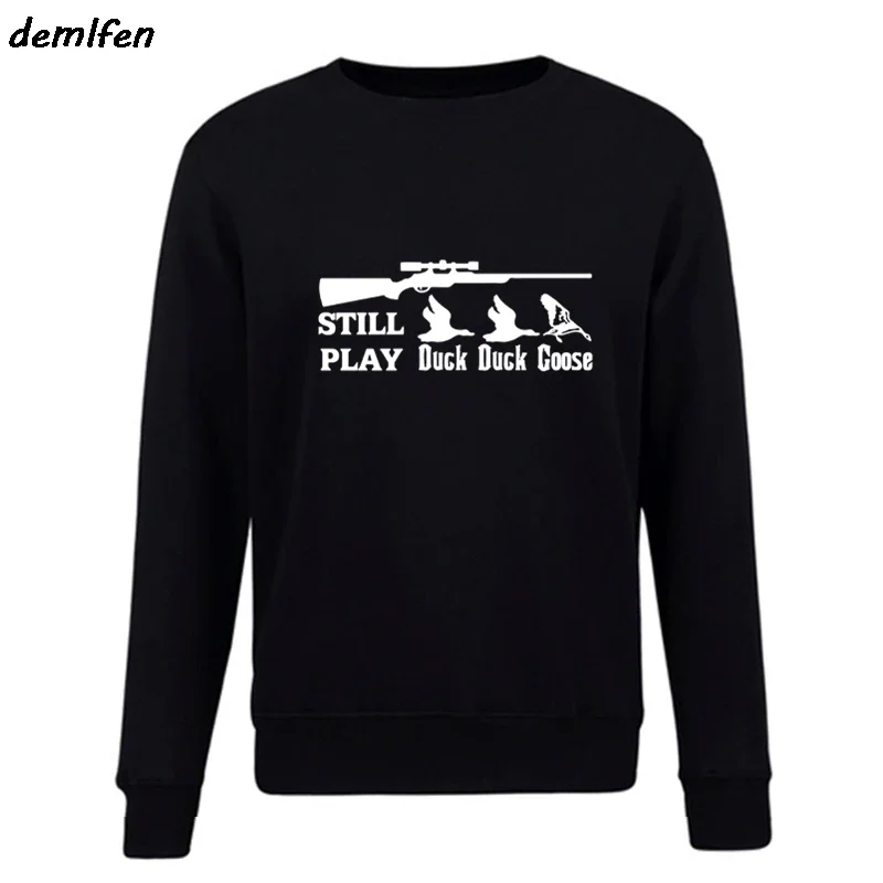 

Novelty duck goose pheasant hunt gun Hunter design hoodie dad gift casual pullover sweatshirt fashion man fleece tops coat