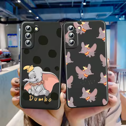 Disney Dumbo Cool For Samsung Galaxy S24 S23 S22 S21 S20 FE S10 S10E Plus Ultra Pro Lite 5G Black Back Phone Case