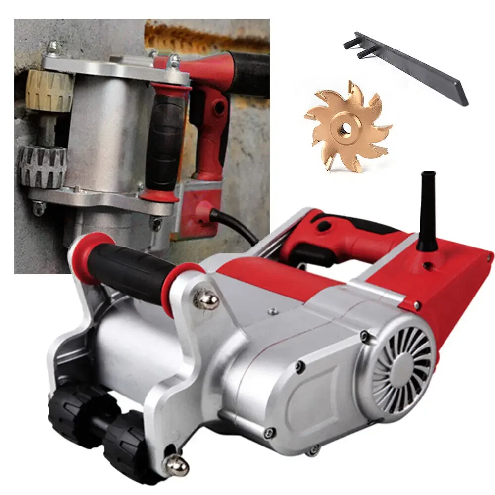 Máquina elétrica de corte de concreto com ranhuras para piso e parede de 1100 W – Ferramenta de entalhe para trabalhos de construção eficientes, 50 Hz