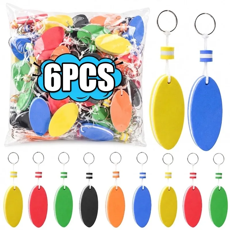 Dazzling Color Waterproof and Anti-lost Keychain Buoy EVA Material Water Floating Key Chain Sports Key Pendant Surfboard Model