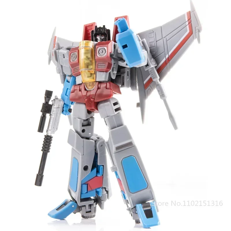 JINBAO Transformation FG-04 FG04 Starscream False Eperor Air Craft mit Ständer und Cape Crown Actionfigur mit Box