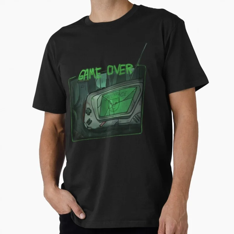 Game Over Sally face Super gearboy Video game Gift T-Shirt for gamer 100% Cotton Short-Sleeve Unisex Tee All Size Tops S–6XL