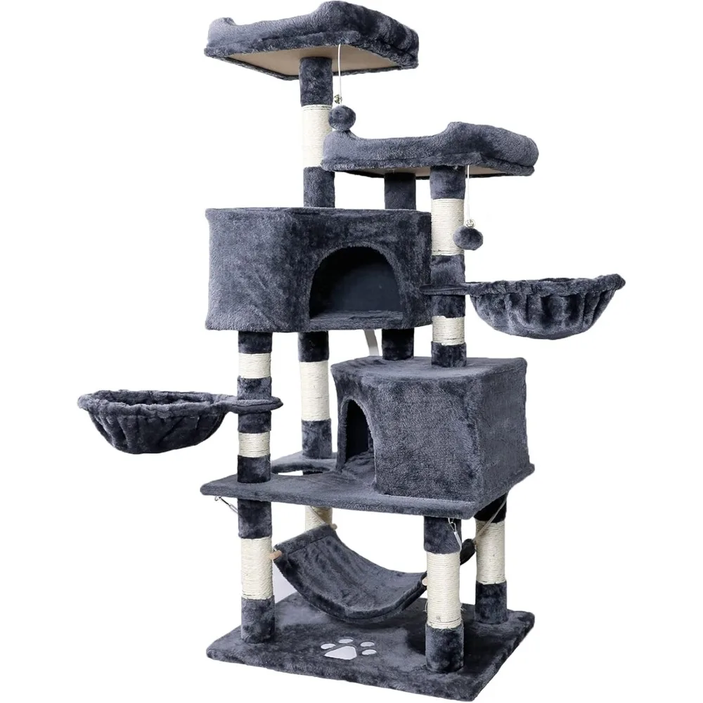 

Cat Tree for Indoor Cats- Multi-Level Cat Tree for Big Cats -Cat Condo Big - Cat Climbing Tower-Pet Play House