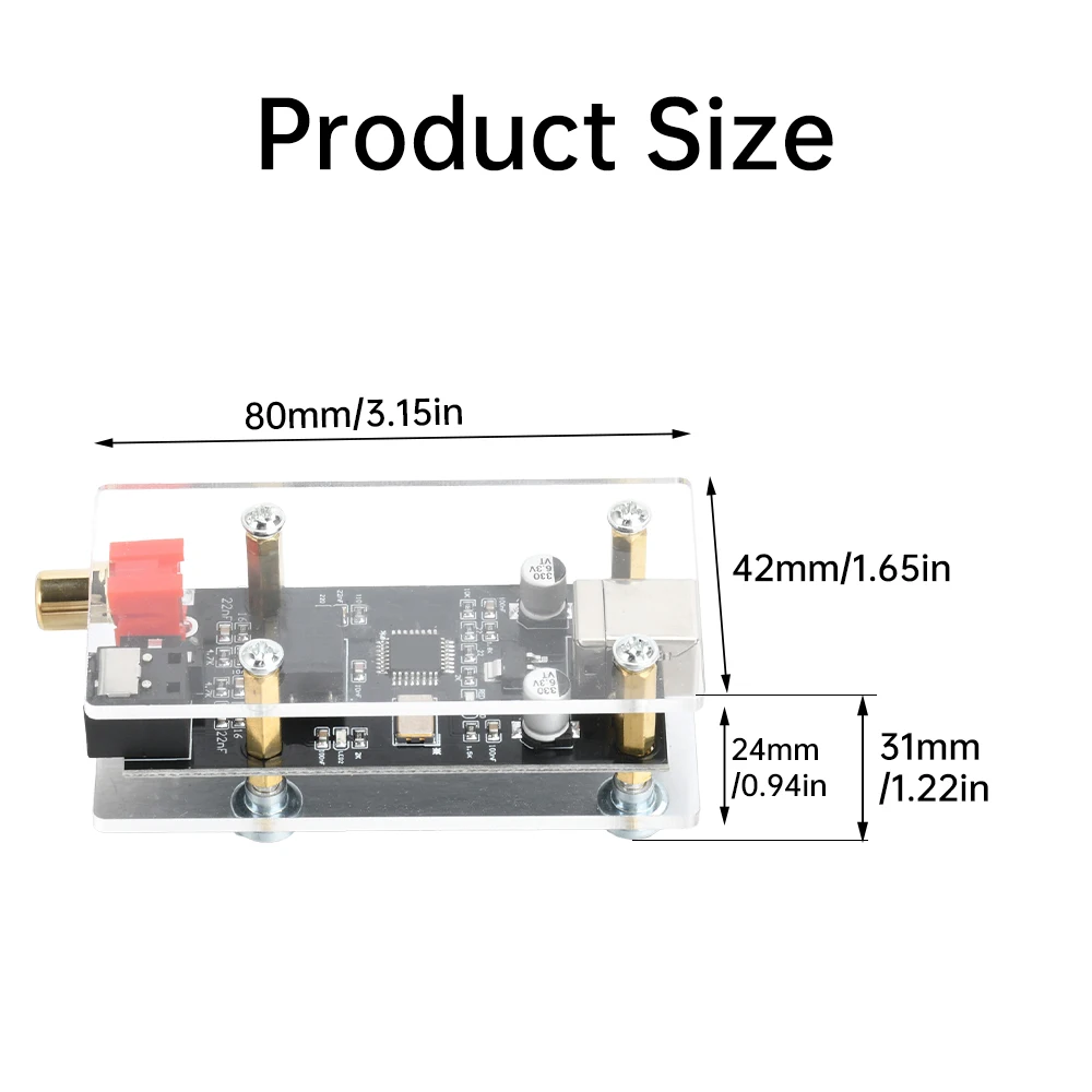 Digital Sound Card SPDIF to Optical Coaxial Original Code Conversion Output Audio Decoder USB DC 5V