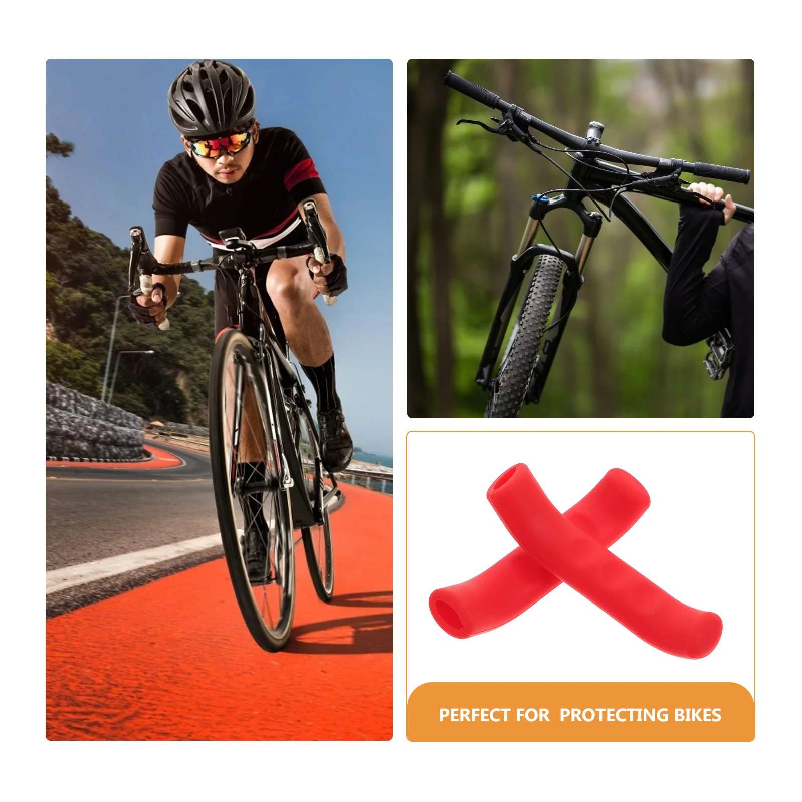 

2Pcs Silicone Brake Handle Covers Protective Lever Sleeves Bike Brake Grip Cycle Accessory Cycle Accessory Bike Supply