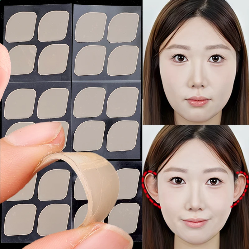 4/100 Stuks Siliconen Elf Oor Stickers Correctie Patch Zelfklevende Cosmetische Oor Corrector Onzichtbare Instant Afslanken V-Gezicht Pads