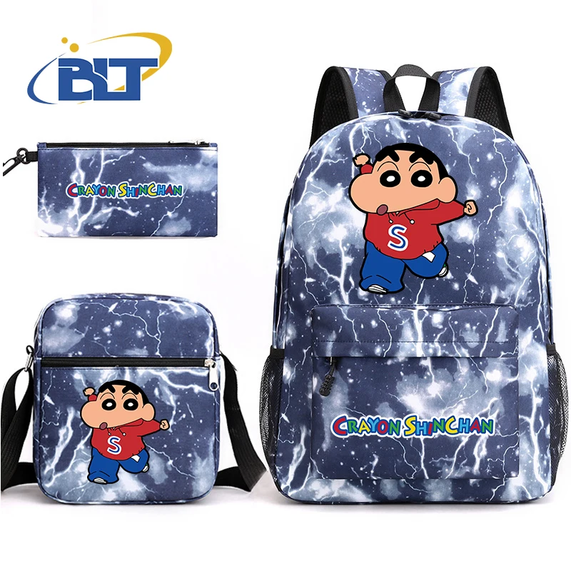 MINISO Student Backpack Set Children's Pencil Bag Shoulder Bag Backpack 3-piece Set