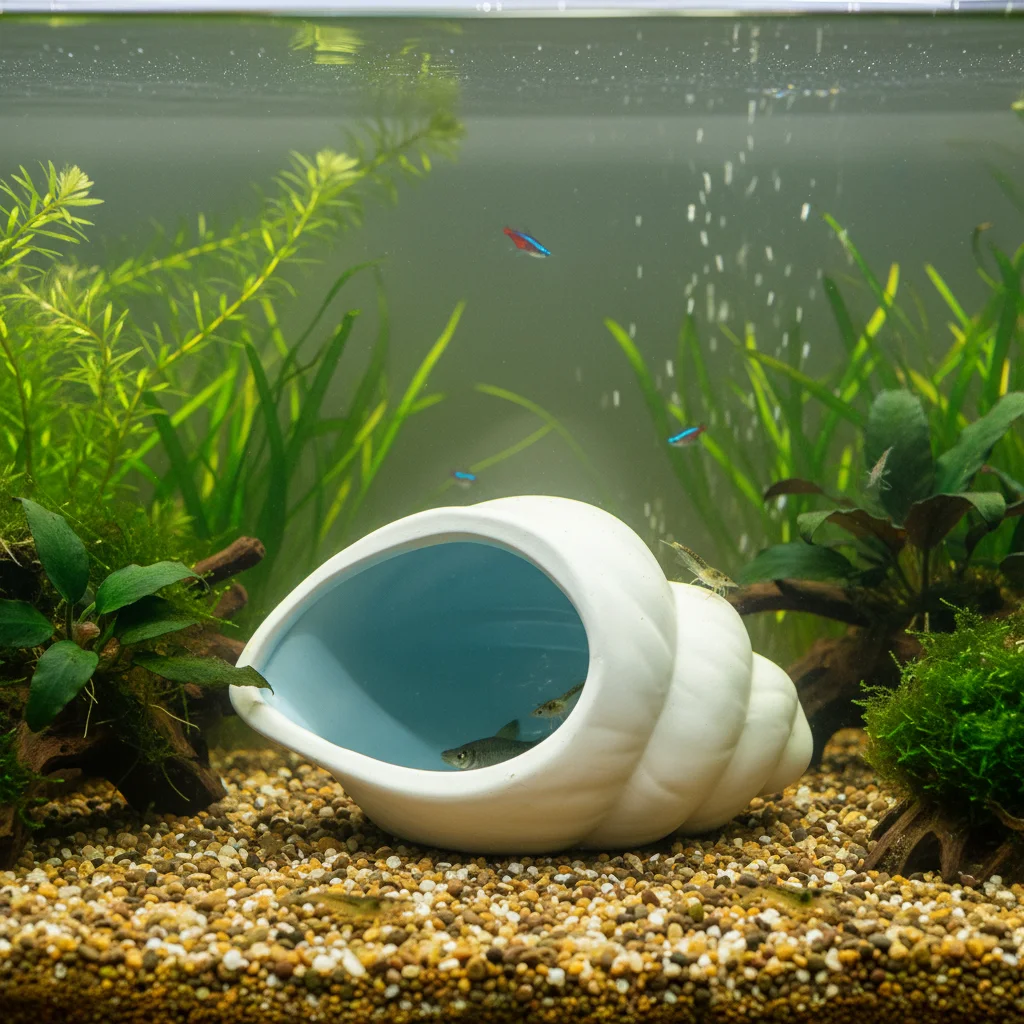 Aquarium Fish Parrot - Mini-Keramik-Aquariumversteck, Papageien-Zuchthöhle, Zierpflanzgefäß für Aquarienlandschaften