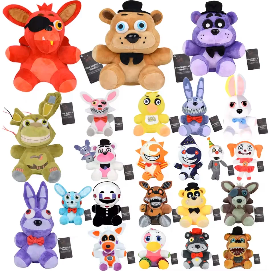ตุ๊กตา Five Nights at Freddy's (FNAF) น่ารัก ปี 2026 ตุ๊กตาหมีบอนนี่ ฟ็อกซี่ การ์ตูน ขนาด 18 ซม. ของเล่นตุ๊กตาเฟรดดี้ สำหรับเด็ก เป็นของขวัญ