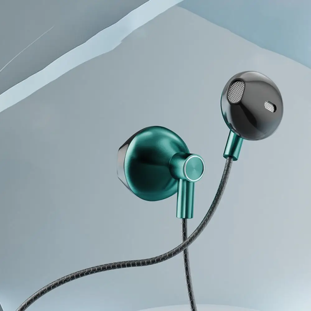 Durable Type-C Game Headphones Handfree Wired Music Earbud Stereo In-Ear Earphones for Xiaomi/Huawei/IPhone/Karaoke