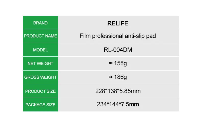 Anti-Rutsch-Silikon-Reparaturpad für Handy-Folie RELIFE RL-004DM Mini Keine Verformung Kameraschutz LCD-Bildschirm Filmmatte – Detail 11