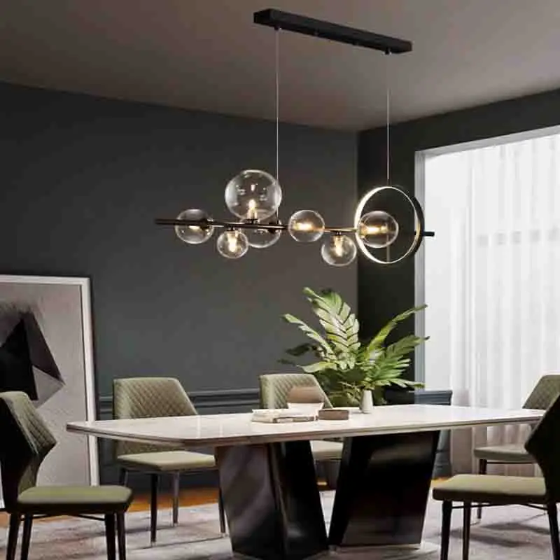 Modern LED kitchen chandelier living room spherical ceiling chandelier hotel decorative lighting chandelier lamps wholesale