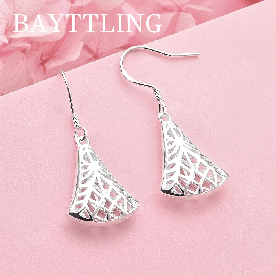 

Luxury 925 Sterling Silver Exquisite Openwork Earrings for Women, Fashionable Wedding Gift Jewelry Accessories