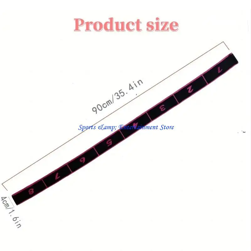 G7NF 8 Section Dance Stretching Belt Fitness Exercise Resistance Band With Number