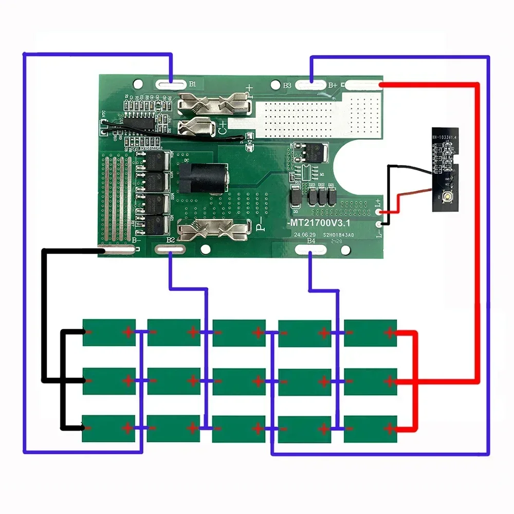 15X21700 Li-ion Battery Case Box Protection Circuit Board PCB for Lomvum Zhipu Hongsong Jingmi No Original For Makita Battery