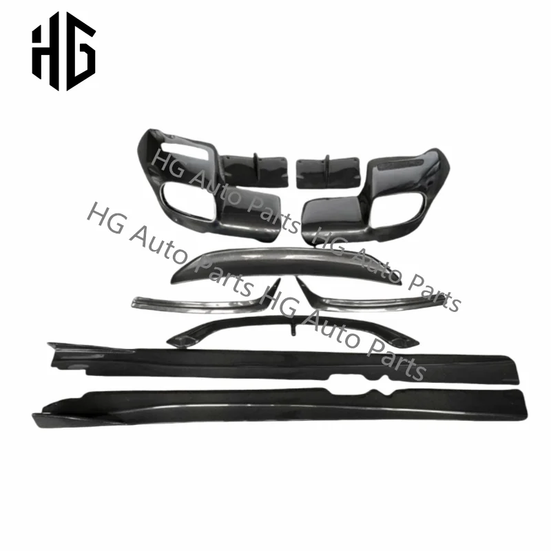 For F12 Carbon Fiber RZ Style Bodykit For Berlinetta Ferrari F12 DMC Style Front Lip Side Skirt Spoiler Diffuser Aero Bodykit