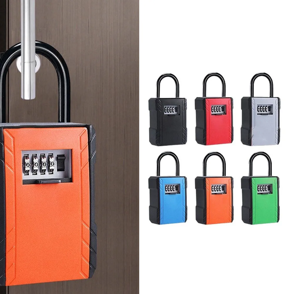 zinc-alloy-waterproof-key-safe-4-digit-adjustable-combination-lock-for-home-office-exterior-use-193x6x9cm-dimensions