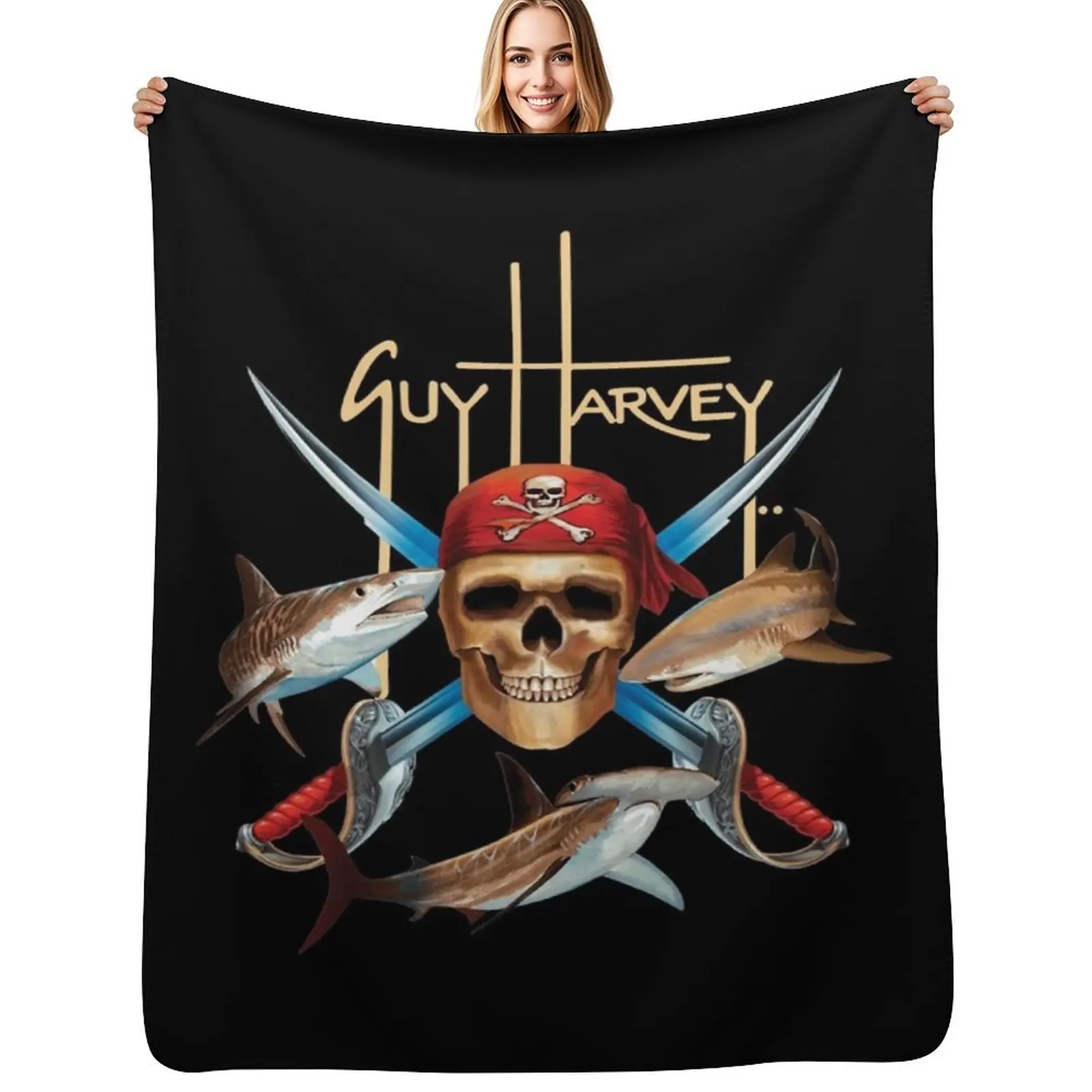 New Pirate Throw Blanket Outdoor Soft Blanket for Picnic Beach Camping
